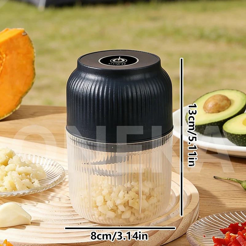 320ml Electric Mini Garlic Chopper USB Chili Pepper Grinder Kitchen Tool for Crushing Garlic Ginger Vegetables Baby Food Gift
