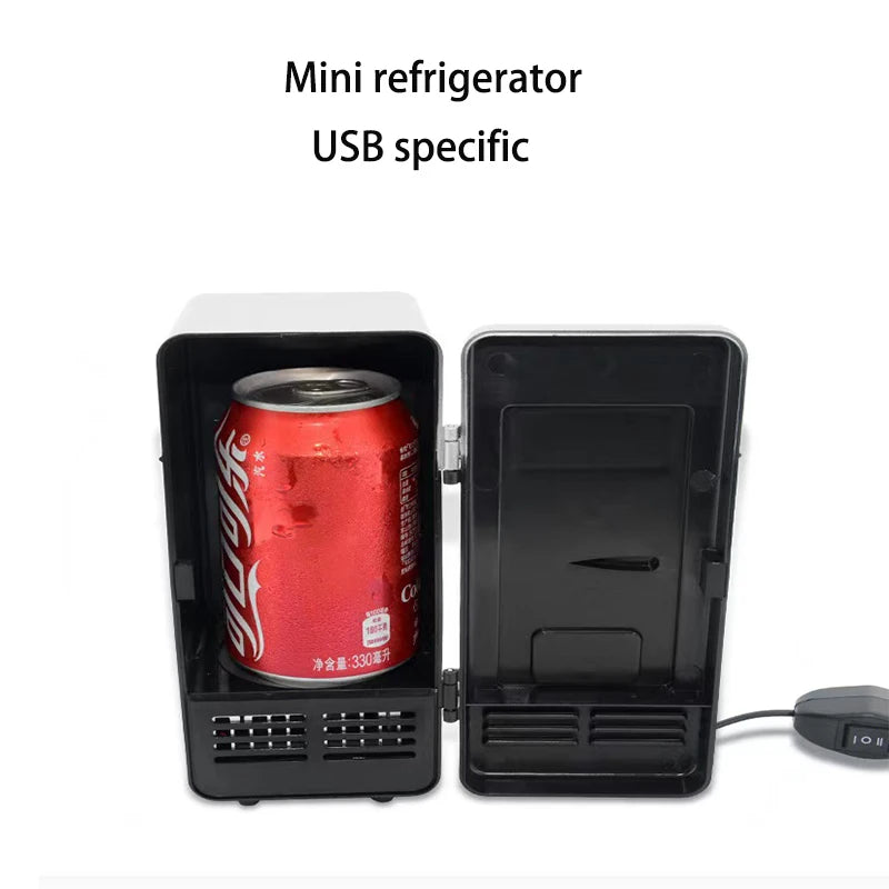 ثلاجة سيارة 5 فولت بمنفذ USB صغير للسيارة محمولة ومزدوجة الاستخدام للمنزل والسيارة ومبرد ومسخن المشروبات